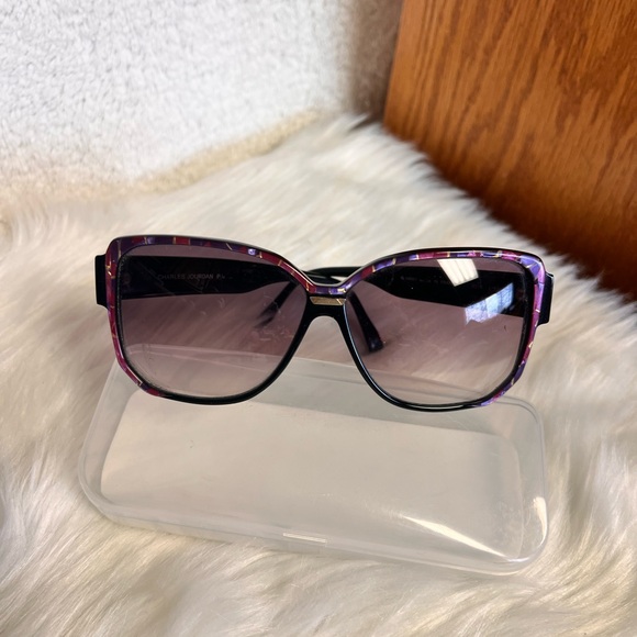 Charles Jourdan Black and Purple Sunglasses
